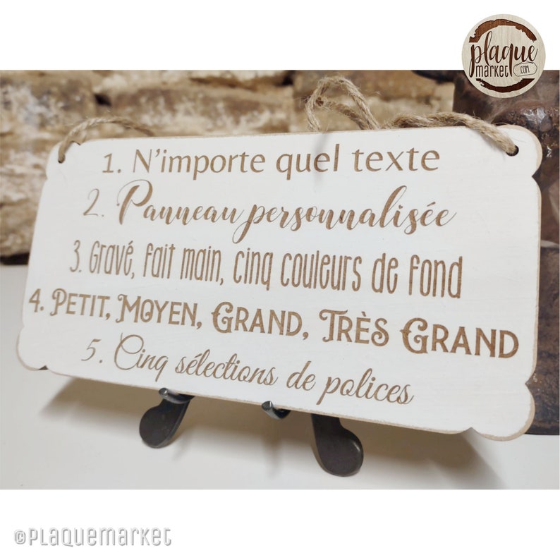 Personnalisable votre texte ici plaque en bois, Pancarte de mariage personnalisé, Cadeau d'anniversaire, Décoration murale, Plaque de porte image 6