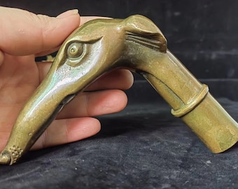 Antique Brass dog head Design Head Handle Only For Walking Stick Cane walking stick Cast Iron Decorative Fence Tip Toppers Cane Head PF23212