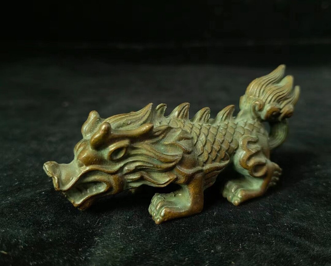 Wealth Pixiu Statue Feng Shui Decor Kirin Pi Yao, Copper Kylin , Bronze ...