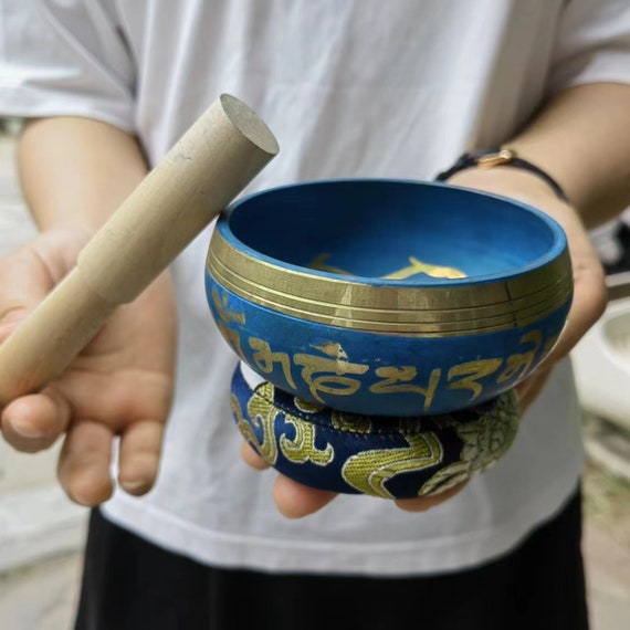 Ammoon – Ensemble De Bols Chantants Tibétains De 12.5cm/5 Pouces, Fait à La Main En Métal Et