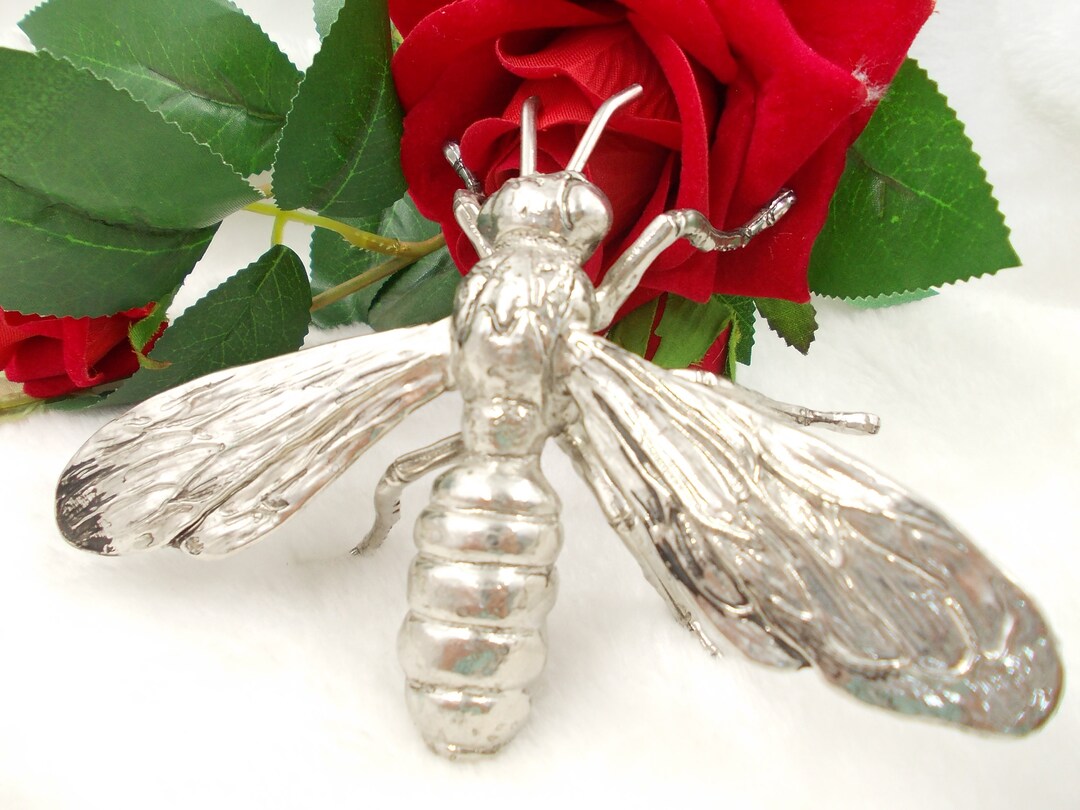 Delicate Bee Sculpture Miao Silver Honeybee Statue Bees Etsy