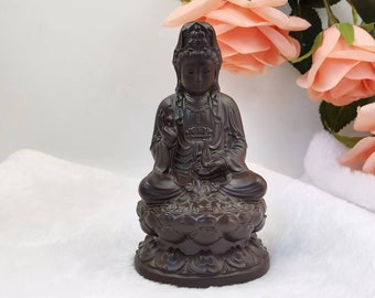 仏像 木彫り 観音菩薩 木彫り 僧侶 ヨガ 中国製 ツゲ 仏教 高級 瞑想