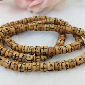 Tibet nepal natural  Yak Bone Prayer Beads Mala 22&quot; Nepal Buddhist Yak Bone Vintage Tibetan Necklace Meditation beads Pendant amulet TZ0112
