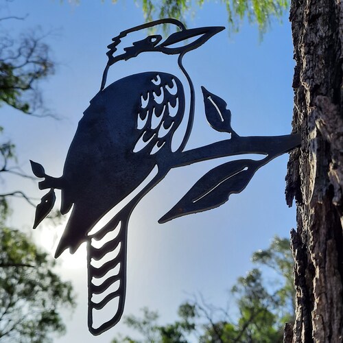 Metal Kookaburra Tree Spike Etsy Australia