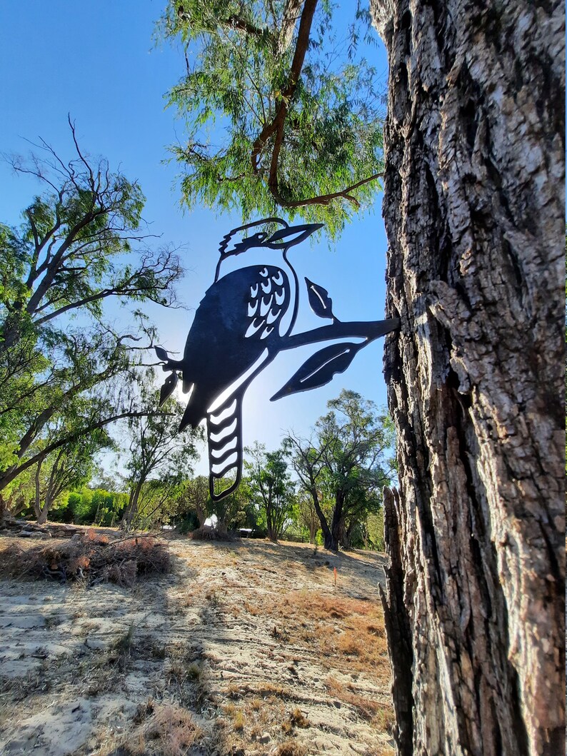 Metal Kookaburra Tree Spike Etsy Australia