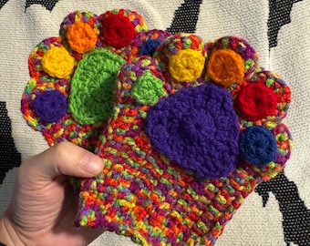 Paw Print Gloves | Toe Bean Gloves | Fingerless Gloves