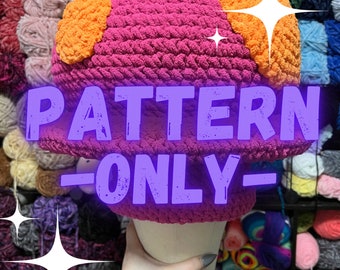 PATTERN ONLY! Pink Mushroom Hat
