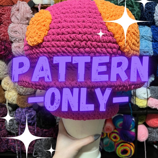 PATTERN ONLY! Pink Mushroom Hat