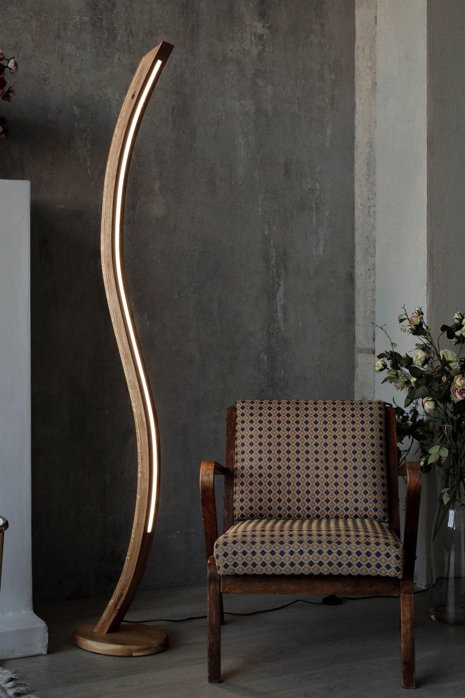 Floor Lamp Vintage Bedside Unique Floor Lamp Nightstand Lamp Etsy