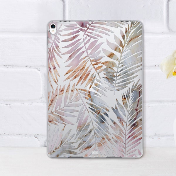 Tropical Leaves iPad 10.2 2019 Cover Golden Royal Fern iPad Mini 2019 iPad Air 2019 iPad Pro 10.9 Smart Cover Tablet Case AND4015