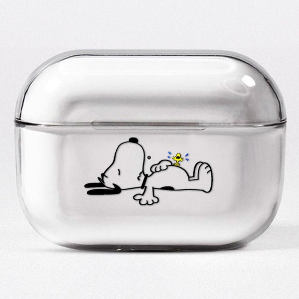 Süße Snoopy AirPods Hülle für Kinder Niedliche Cartoon AirPods Pro Hülle Art AirPod Case Pro Kunststoff Portective Case CC1593