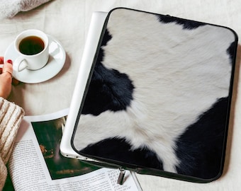 Animal Skin MacBook Zip Bag Lenovo Polyester Bag Cover 12 13 15 pouces Case Black White Laptop Soft Sleeve Toshiba Carrying Case ZZC0248