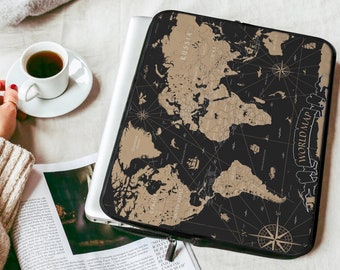 World Map Laptop Protective Cover ASUS MacBook Bag 15 in Soft Case LG HP 13 inch Soft Zip Bag Laptop Sleeve Carrying Case 12 inch ZZC0261