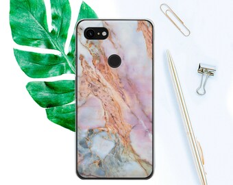 Rose Gold Google Pixel 6 Pro Case Pink Pixel 6A Cover Stone Pixel 5 5G Case Marble Google Pixel 5 Protective Case Google Pixel 4A 5G CF4319