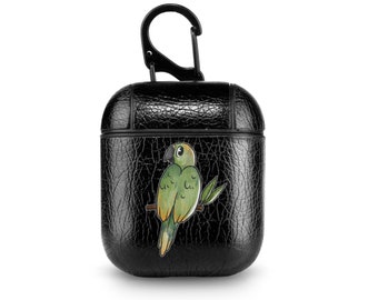 Green Parrot AirPods Pro Case Cover Parrot AirPods 3 Eco- Leather Case For AirPods 3rd Gen Case Cover Cute Parrot New AirPods Case ZZC0096