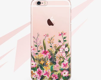 Floral iPhone 13 Pro Case Hard Cover for iPhone 14 Pro Max Wild Flowers iPhone 12 Mini Plastic Case Clear iPhone 12 Pro Max Soft Case RA2169