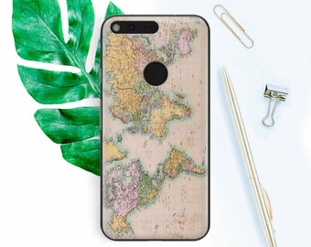 Vintage World Map Pixel 6 Pro Case Google Pixel 6A Case Travel Map Pixel 5 5G Case Retro Map Pixel 5 Case Google Pixel 7 Pro Case CF1002