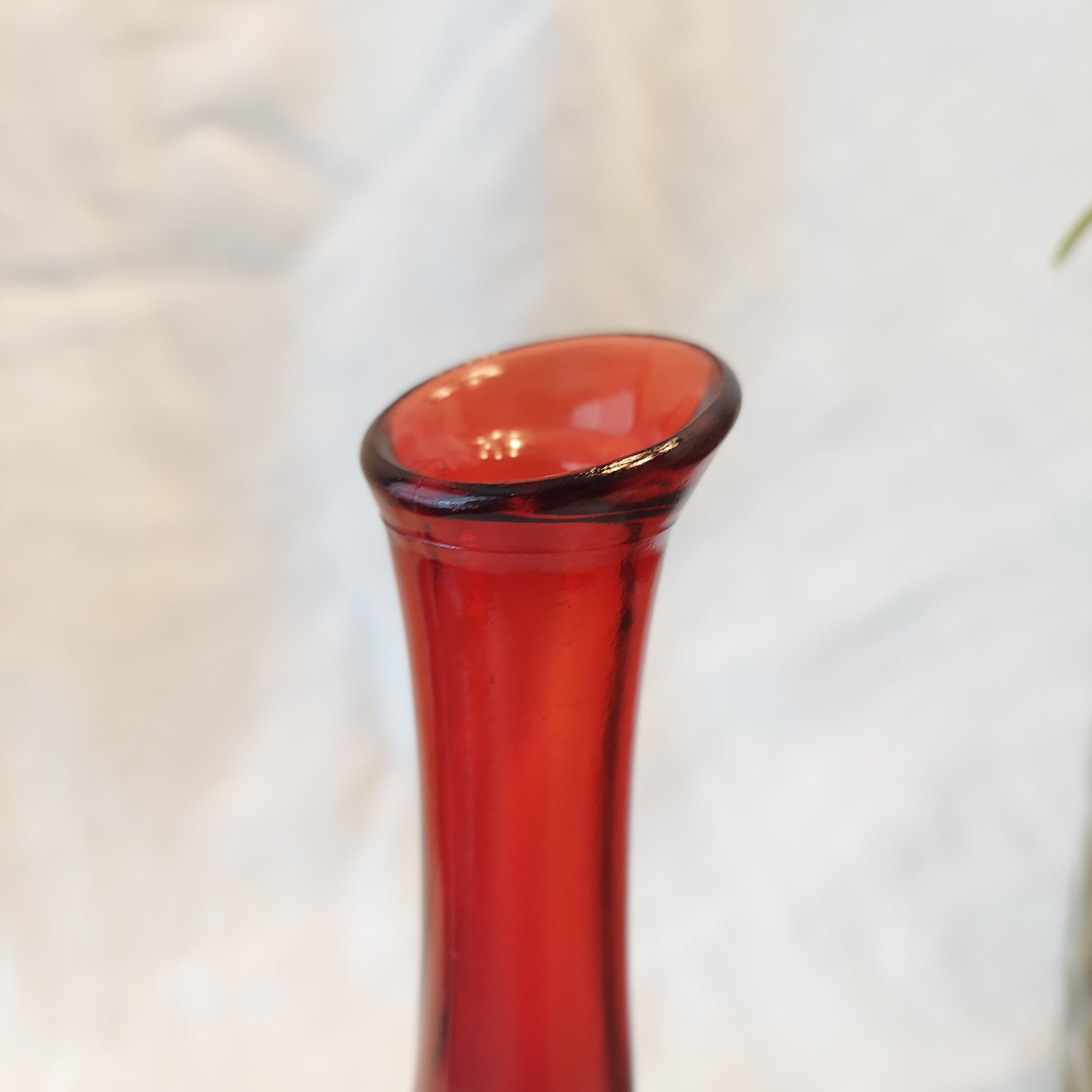1970s Vintage Avon Ruby Red Glass Bud Vase Etsy