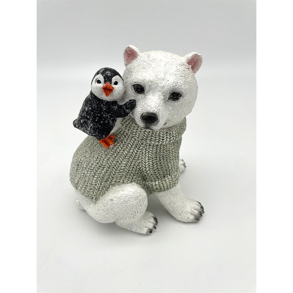 Polar Bear & Penguin Figurine