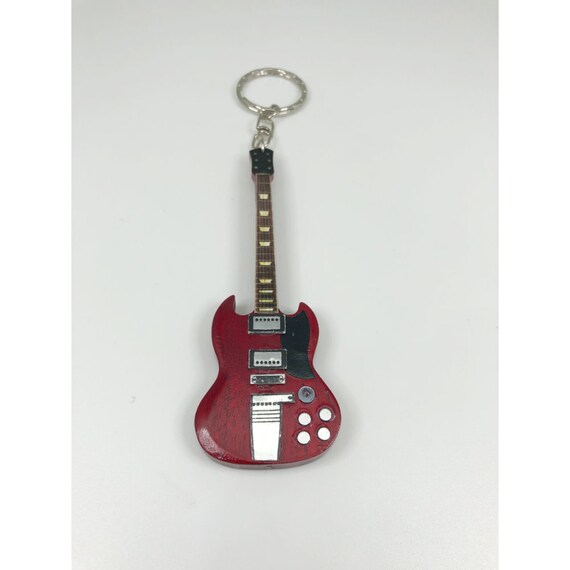 Electric Guitar Keychain Etsy