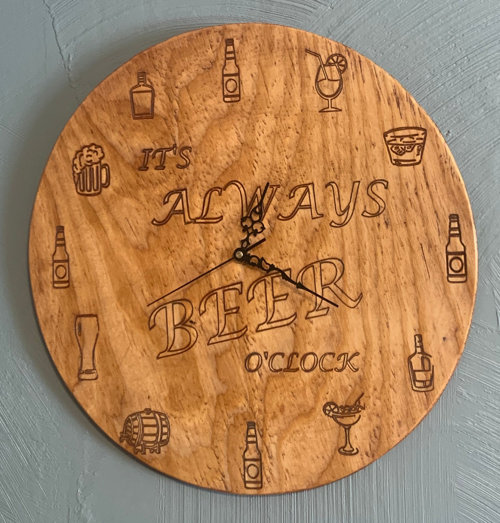 Its Always Beer oclock Clock/Home Decor Etsy