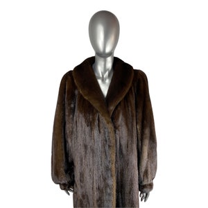 Mahogany MINK Coat, Female USA Pelts, Size XXL, Certified Vintage Fur, w/Storage Bag and Appraisal