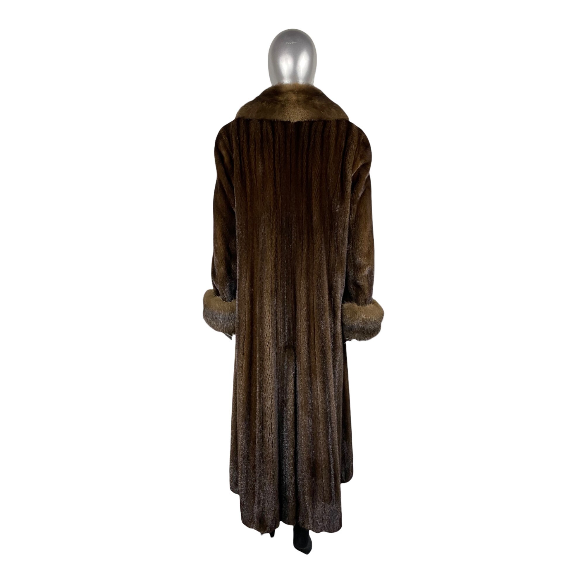 russiun sable mahogany mink muffler ❣️ Mahogany MINK Coat, Female USA Pelts, W/russian SABLE Collar