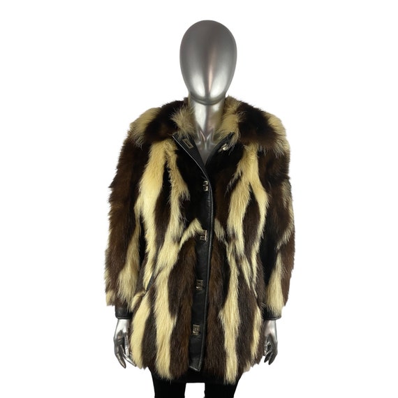 SKUNK Jacket, Size XXS/XS, Certified Vintage Fur W/storage