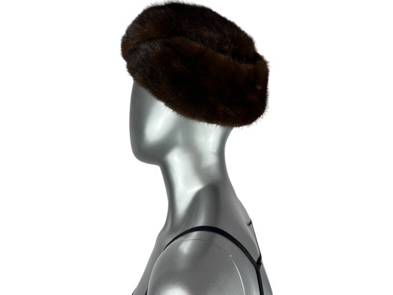 Mahogany MINK Turban Hat, Size M/L- 23”, Certifie… - image 2