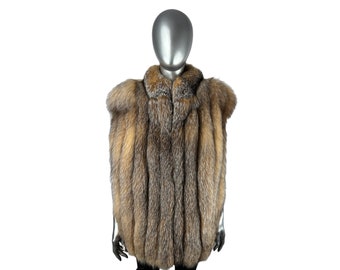 Crystal Fox Vest, Size XXL, Certified Vintage Fur w/Storage Bag