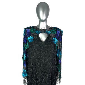 Vintage Laurence Kazar Beaded Dress Long - Etsy