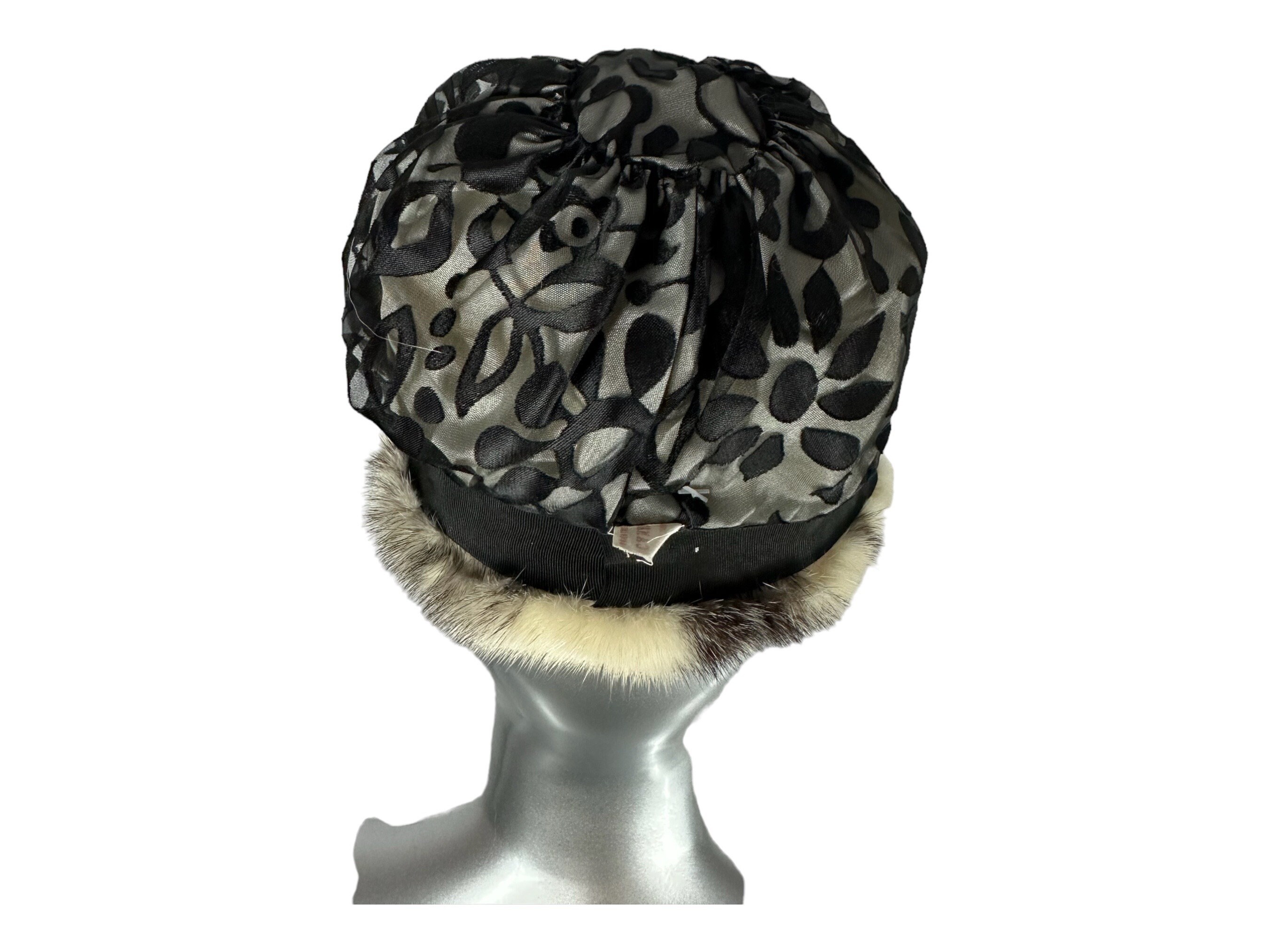Cross MINK Hat, Sz 21” XS, Certified Vintage Fur Cross Mink Fur Hat - Etsy main image 2