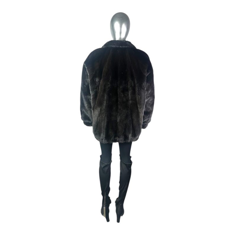 RANCH Nerzjacke, BLACKGLAMA, Größe L / XXL, zertifizierter Vintage-Fell mit Aufbewahrungstasche und Wertgutachten Bild 4
