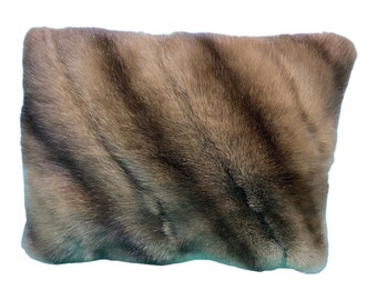 RUSSIAN SABLE PILLOW, 19&quot; L,  Luxury Gift, Certified Vintage Fur