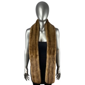 AUTUMN HAZE MINK Scarf, 64” Length, Muffler, Boa, Certified Vintage Fur