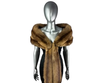 Russian SABLE Stole w/ Long Fronts, size M, I.MagninDesigner, Certified Vintage Fur w/Storage Bag and Appraisal