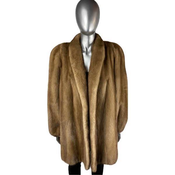 AUTUMN HAZE MINK Stroller, Size L, Certified Vintage Fur, w/Storage Bag and Appraisal