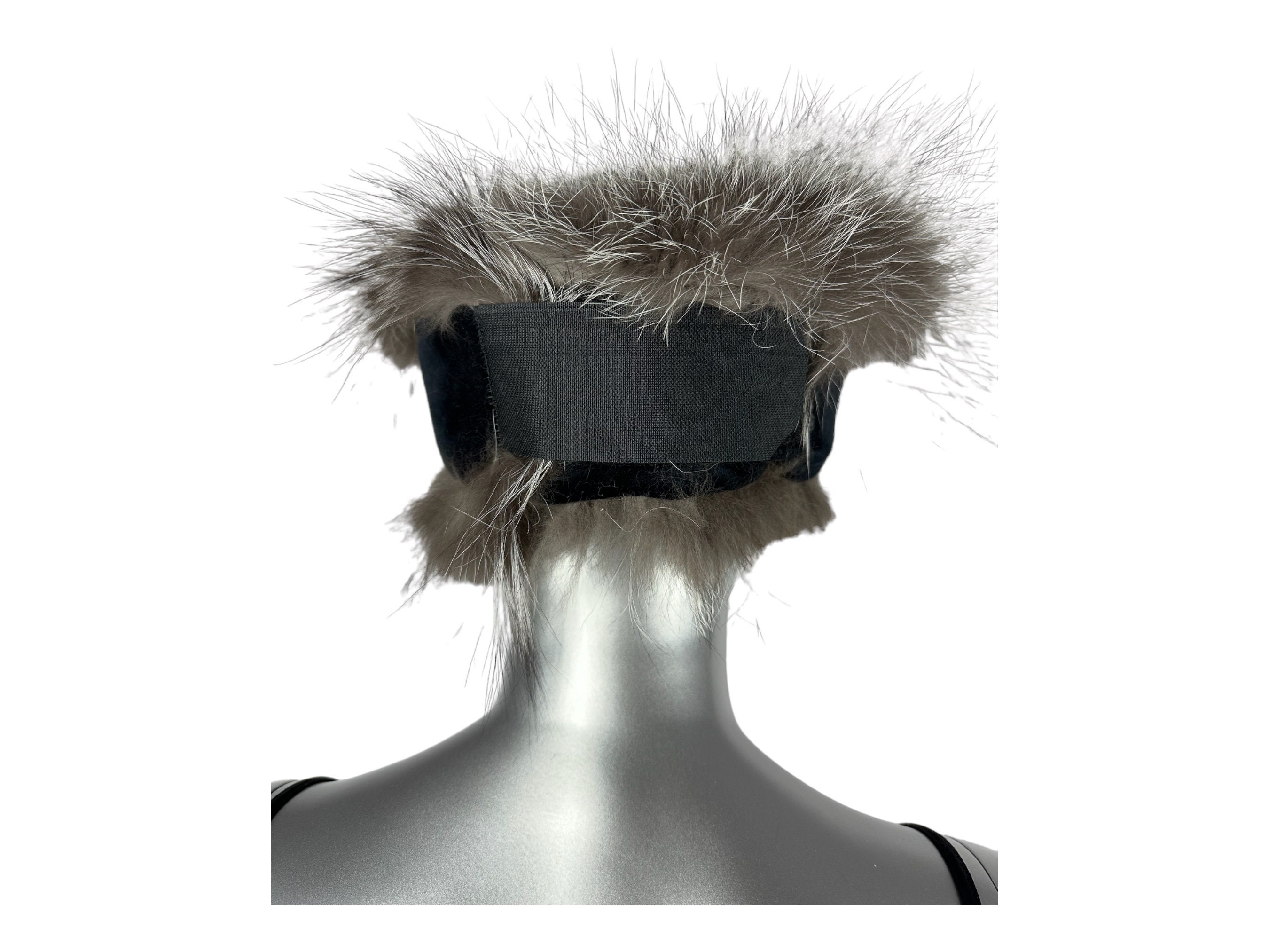 Silver Fox Headband, Size 23”-L, Adjustable, Certified Vintage Fur Silver Fox Headband, Size 23”-L, Adjustable, Certified  main image 2