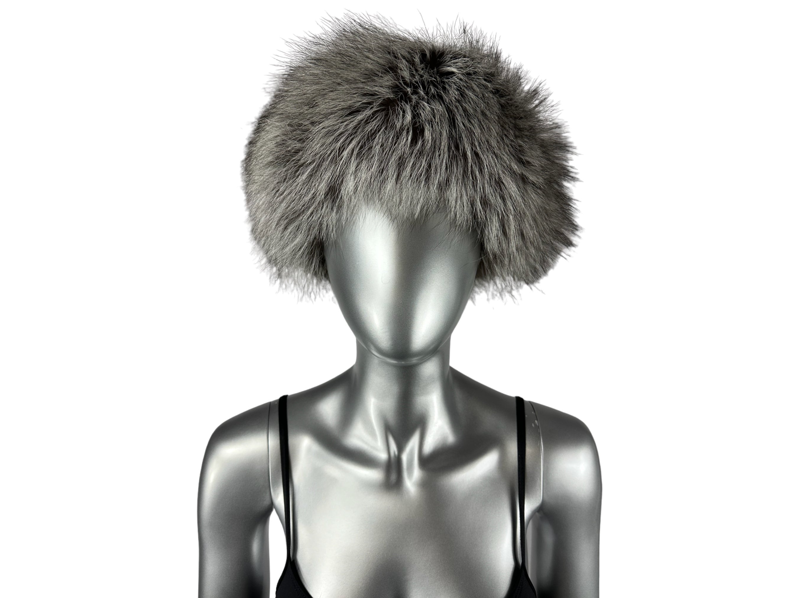 Silver Fox Headband, Size 23”-L, Adjustable, Certified  display picture 1