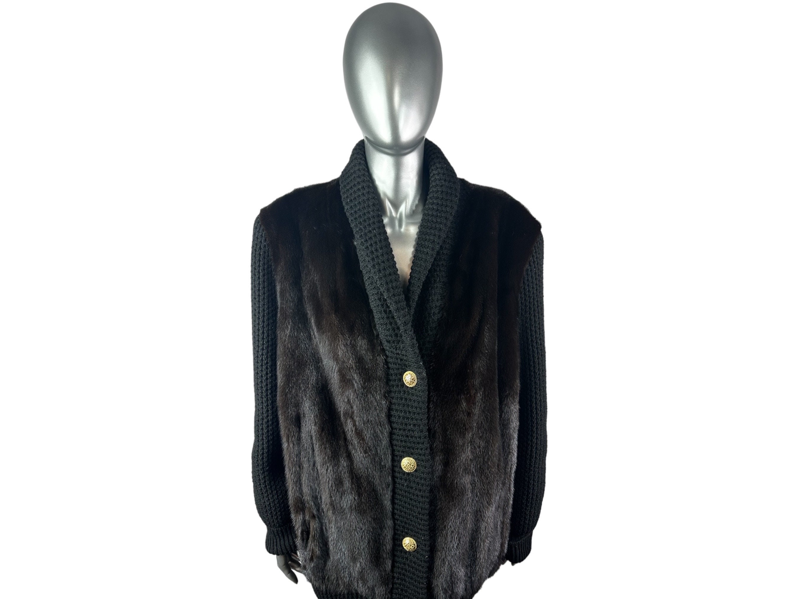Knit Mink Fur Jacket - Etsy Knit Mink Fur Jacket - Etsy