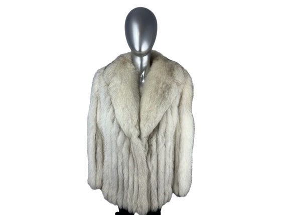 BLUE FOX Jacket, SAGA Fox, Size M, Certified Vintage Fur W/storage