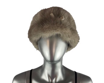 Mint Natural Gray Mink Fur & Wool Hat Cap Women Woman Size  display picture 3