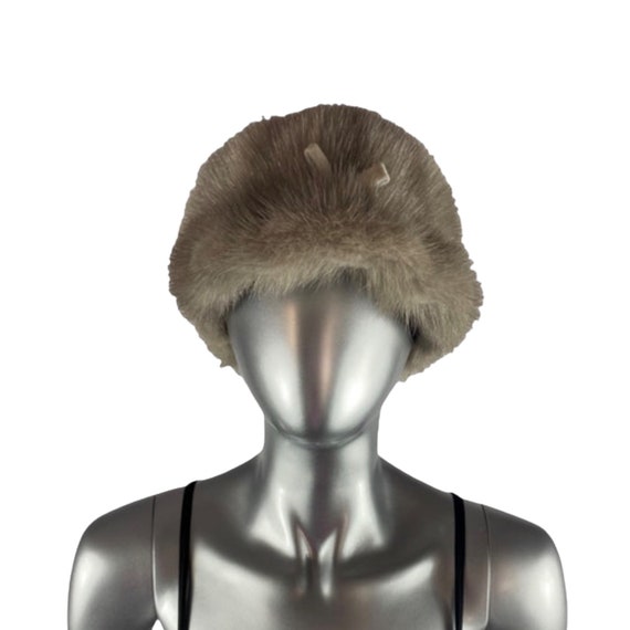 SILVER Gray Cerulean MINK Hat, Size L-23 display picture 3