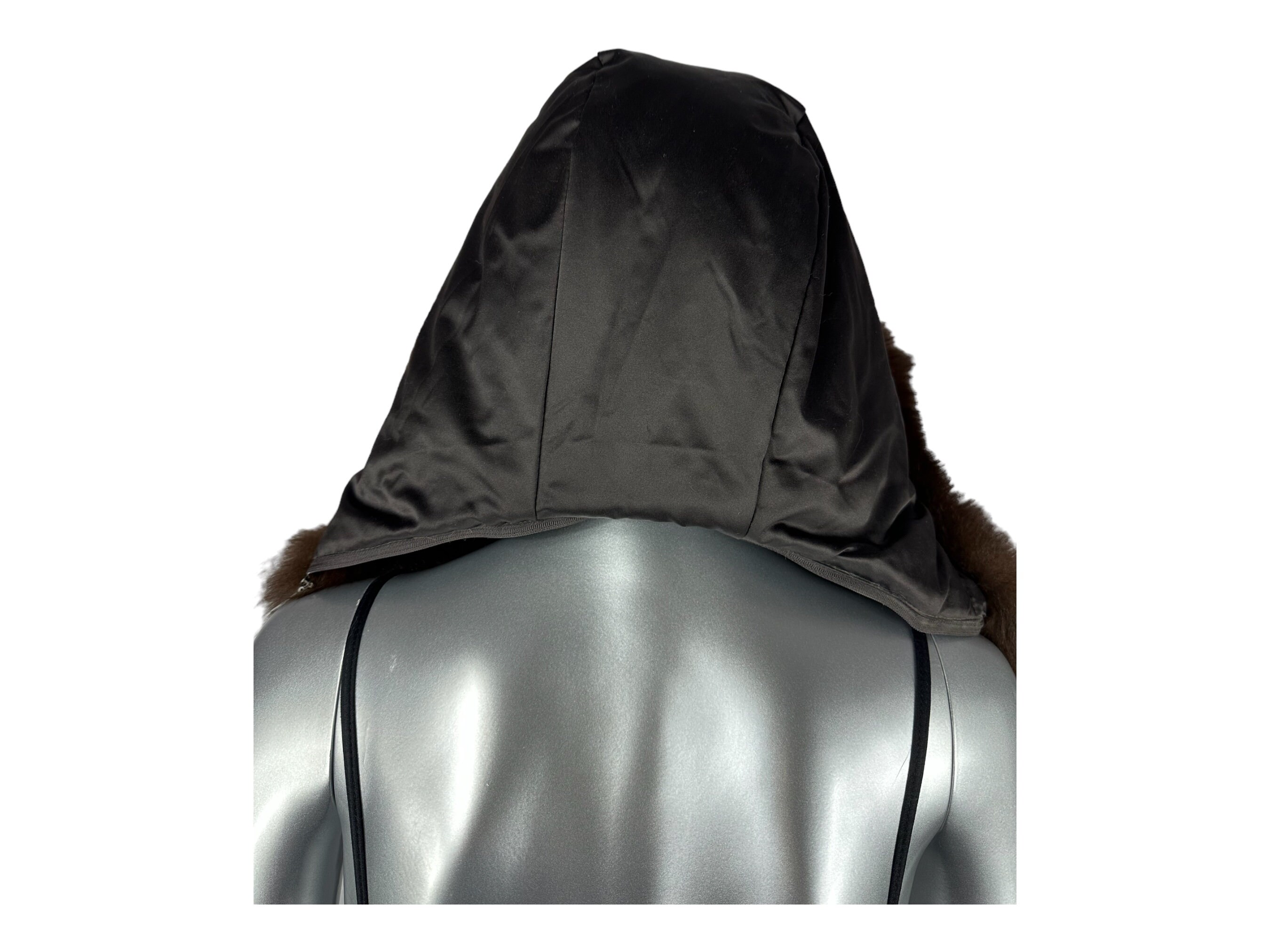 Brown Dyed Fox Double Sided Trimmed Hood, 30