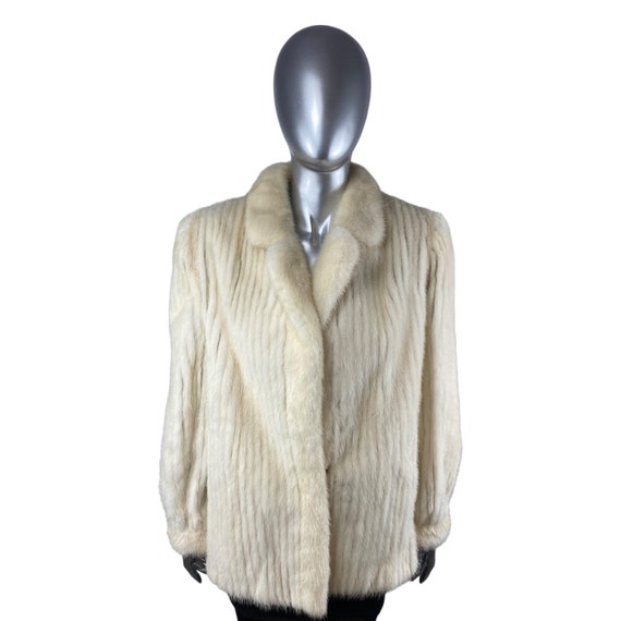 Cream Mink Fur Jacket - Size S