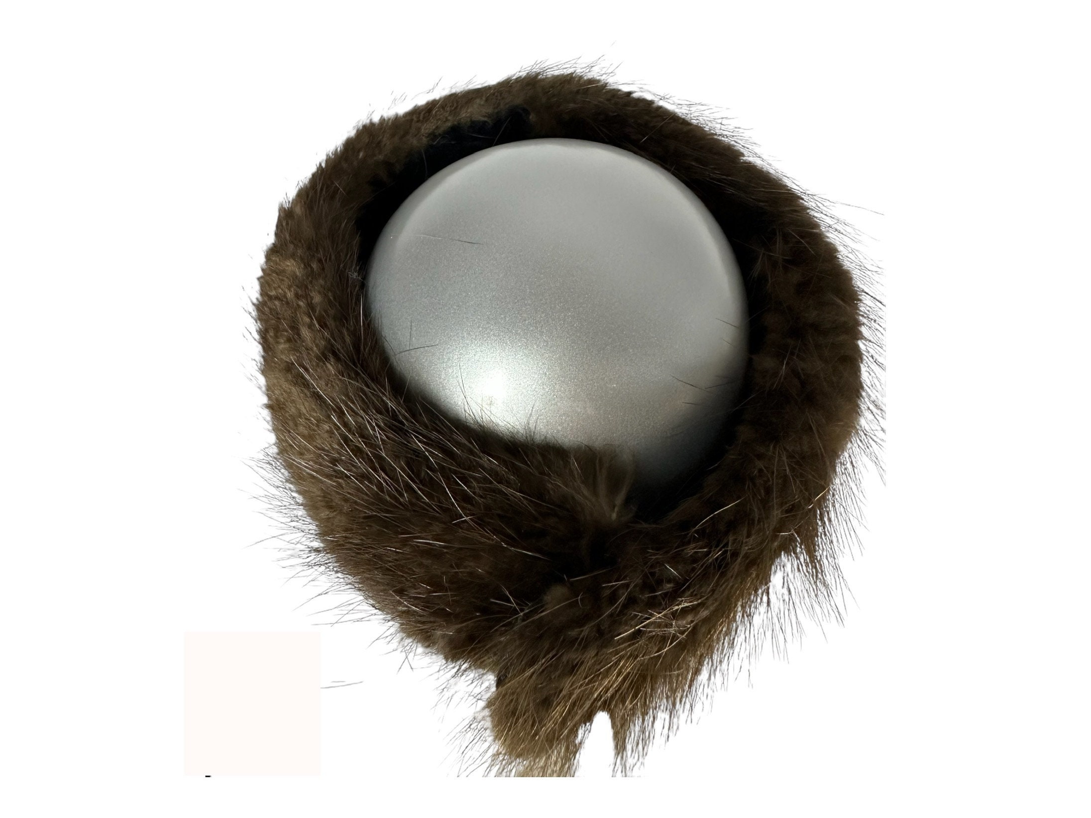 Brown Beaver Headband, 24”-XL, Adjustable, Certified Vintage 