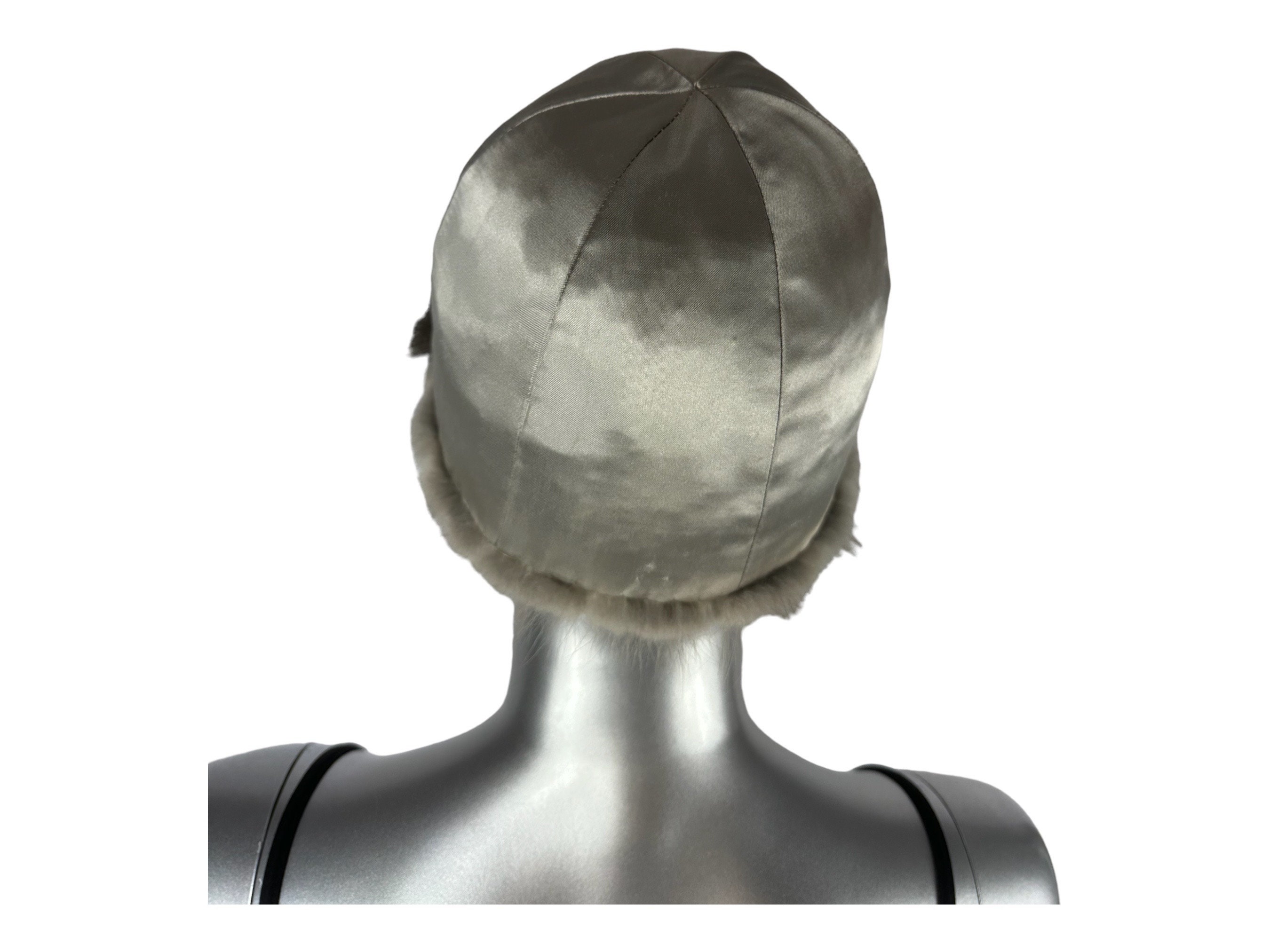 SILVER Gray Cerulean MINK Hat, Size L-23 display picture 1