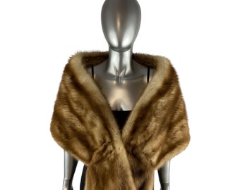 STONE MARTEN Stole, Size L/XL, Certified Vintage Fur w/Storage Bag and Appraisal