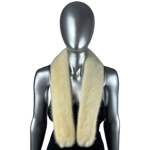 PEARL MINK SCARF, 38” L, Certified Vintage Fur