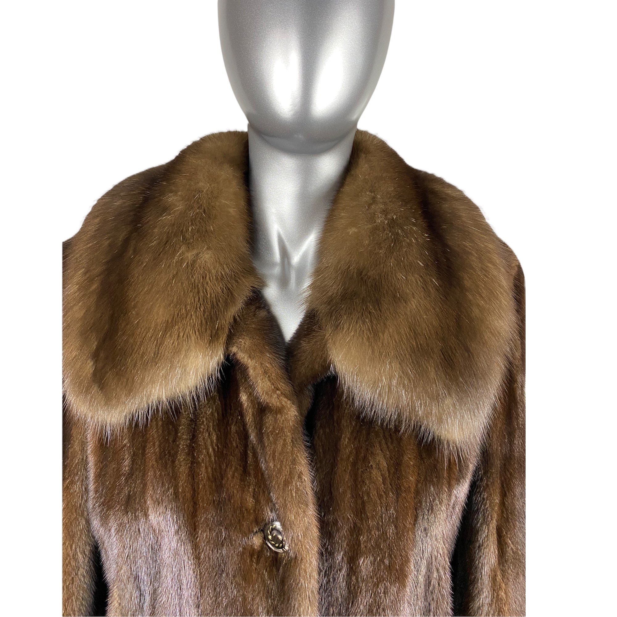 female mahogany mink coat